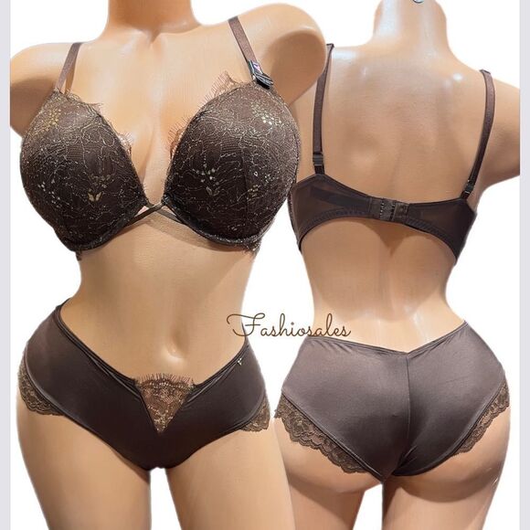Victorias Secret Set Very Sexy Bombshell Add-2-Cups Push Up bra & Cheeky 36B / M - Picture 3 of 11